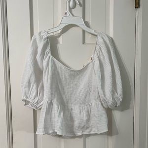 Altar’d State White Puff Sleeve Blouse